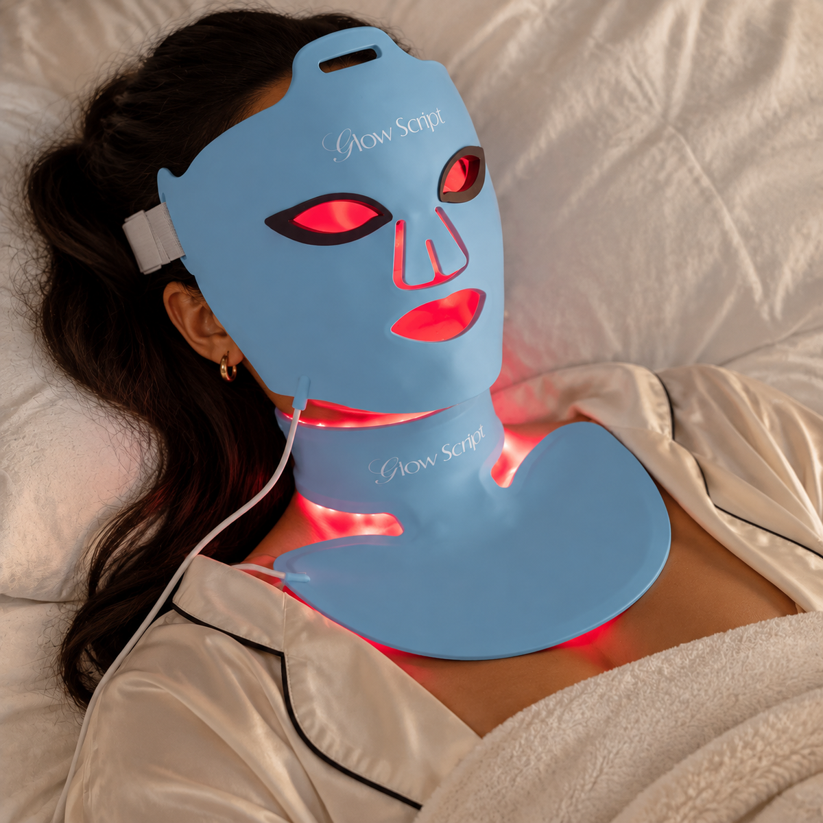 Glow Script LED Face and Neck Mask
